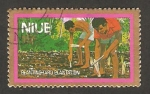Stamps New Zealand -  niue - plantación de taro 