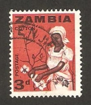 Stamps Zambia -  recogiendo algodon