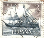 Stamps : Europe : Spain :  ESPANA 1964 (E1609) Homenaje a la Marina Espanola - Destructor 3p 2 INTERCAMBIO