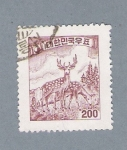 Stamps South Korea -  Ciervo (repetido)