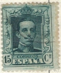 Stamps Spain -  ESPANA 1922 (E315A) Alfonso XIII tipo vaquer 15c