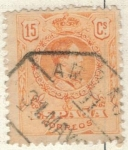 Stamps Spain -  ESPANA 1909 (E271) Alfonso XIII tipo medallon 15c 2