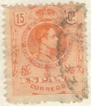 Stamps Spain -  ESPANA 1909 (E271) Alfonso XIII tipo medallon 15c