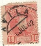 Stamps Spain -  ESPANA 1901 (E243) Alfonso XIII tipo cadete 10c 3