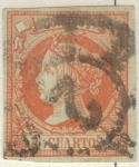 Stamps Spain -  ESPANA 1860 (E52) Isabel II 4cuartos 3