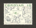 Stamps Denmark -  islas feroe - mapa de los paises nordicos en 1573 