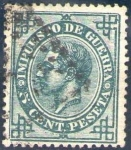 Stamps Spain -  ESPAÑA 1876 183 Sello Alfonso XII Impuesto de Guerra 5c Usado Espana Spain Espagne Spagna