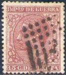 Stamps Europe - Spain -  España 1877 188 Sello º Alfonso XII Impuesto de Guerra 15c Timbre Espagne Spain Spagna Espana Spanje