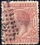 Stamps Europe - Spain -  España 1877 188 Sello º Alfonso XII Impuesto de Guerra 15c
