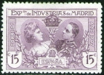 Stamps Spain -  ESPAÑA 1907 SR2 Sello Exposición Industrias de Madrid * reimpreso Espana Spain Espagne