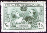 Stamps Spain -  ESPAÑA 1907 SR4 Sello Exposición Industrias de Madrid * reimpreso Espana Spain Espagne Sp