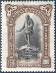 Stamps Spain -  ESPAÑA 1916 FR17 Sello Nuevo Centenario Muerte Cervantes Monumento c/charnela Espana Spain Espagne 