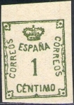 Stamps Spain -  ESPAÑA 1920 291 Sello Nuevo Corona y Cifra 1c Sin Goma Espana Spain Espagne Spagna