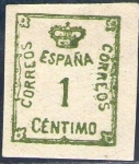 Sellos de Europa - Espa�a -  ESPAÑA 1920 291 Sello Nuevo Corona y Cifra 1c Sin Goma Espana Spain Espagne Spagna