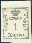 Stamps Europe - Spain -  ESPAÑA 1920 291 Sello Nuevo Corona y Cifra 1c Sin Goma Espana Spain Espagne Spagna