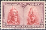 Stamps Spain -  ESPAÑA 1928 406 Sello Nuevo Pro Catacumbas de San Dámaso en Roma Serie para Toledo Pio XI y Alfonso 