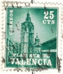 Stamps : Europe : Spain :  ESPANA AUTONOMIAS VALENCIA 1971 (E4) El Miguelete 25c