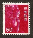 Stamps Japan -  877 - Kwannon del templo de Chuguji