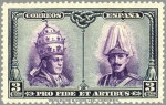 Stamps Spain -  ESPAÑA 1928 420 Sello Nuevo Pro Catacumbas de San Dámaso en Roma Serie para Santiago Compostela Pio 