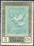 Stamps Spain -  ESPAÑA 1930 517 Sello Nuevo Quinta de Goya en Expo de Sevilla Buen Viaje 5c c/charnela Espana Spain 