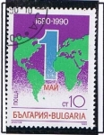 Stamps : Europe : Bulgaria :  Mapa Mundi