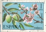 Stamps Spain -  ESPANA 1975 (E2254) Flora - Prunus dulcis 1p h