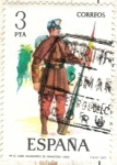 Stamps Spain -  ESPANA 1977 (E2383) Uniformes militares 3p