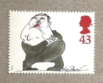 Stamps United Kingdom -  Caricaturas comediantes
