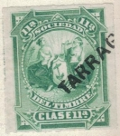 Stamps : Europe : Spain :  ESPANA 0552 FISCAL SOCIEDAD DEL TIMBRE Clase 11ª verde