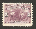 Stamps America - New Foundland -  52 - mineros