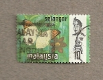 Sellos de Asia - Malasia -  Mariposa Hebomoja glaucocarpa