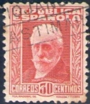 Stamps Spain -  ESPAÑA 1932 659 Sello º Personajes Pablo Iglesias 30c c/nº control dorso Republica Española