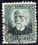 Stamps Spain -  ESPAÑA 1932 665 Sello Personajes Nicolás Salmeron 15c Usado Republica Española Espana Spain Espagne 