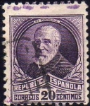 Stamps Spain -  ESPAÑA 1932 666 Sello º Personajes Francisco Pi y Margall 20c Republica Española