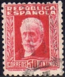 Stamps Spain -  ESPAÑA 1932 669 Sello º Personajes Pablo Iglesias Republica Española 30c