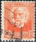 Sellos de Europa - Espa�a -  ESPAÑA 1932 671 Sello Personajes Nicolas Salmeron 50c Usado Republica Española Espana Spain Espagne 