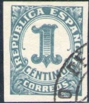 Sellos de Europa - Espa�a -  ESPAÑA 1933 677 Sello º Cifras 1c sin dentar Republica Española