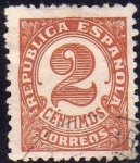 Stamps Spain -  ESPAÑA 1933 678 Sello º Cifras 2c Republica Española