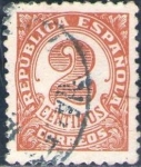 Stamps Spain -  ESPAÑA 1933 678 Sello º Cifras 2c Republica Española
