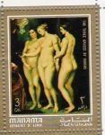 Stamps United Arab Emirates -  The Three Graces by Rubens
