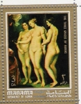 Sellos del Mundo : Asia : Emiratos_rabes_Unidos : The Three Graces by Rubens