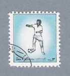 Stamps United Arab Emirates -  Jugador de futbol
