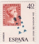 Sellos del Mundo : Europa : Espa�a : Dia mundial del sello 1967