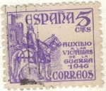 Stamps Spain -  ESPANA 1949 (E1062) Provictimas de la guerra  5c 2