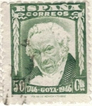 Stamps Spain -  ESPANA 1946 (E1006 ) II Centenario del nacimiento de Goya 50c