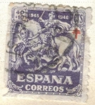 Stamps Spain -  ESPANA 1945 (E995) Pro Tuberculosos 40+10c 