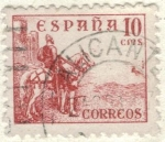 Stamps : Europe : Spain :  ESPANA 1940 (E917) Cifras y Cid sin pie de imprenta 10c