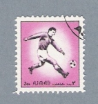 Sellos de Asia - Emiratos rabes Unidos -  Jugador de futbol