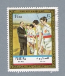 Stamps United Arab Emirates -  De Gaulle Assiste a la Coupe de France