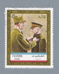 Stamps United Arab Emirates -  De Gaulle Avec le General Eisenhower